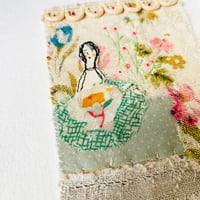 Image 5 of  Artwork - textile collage - girl and Bee (B)