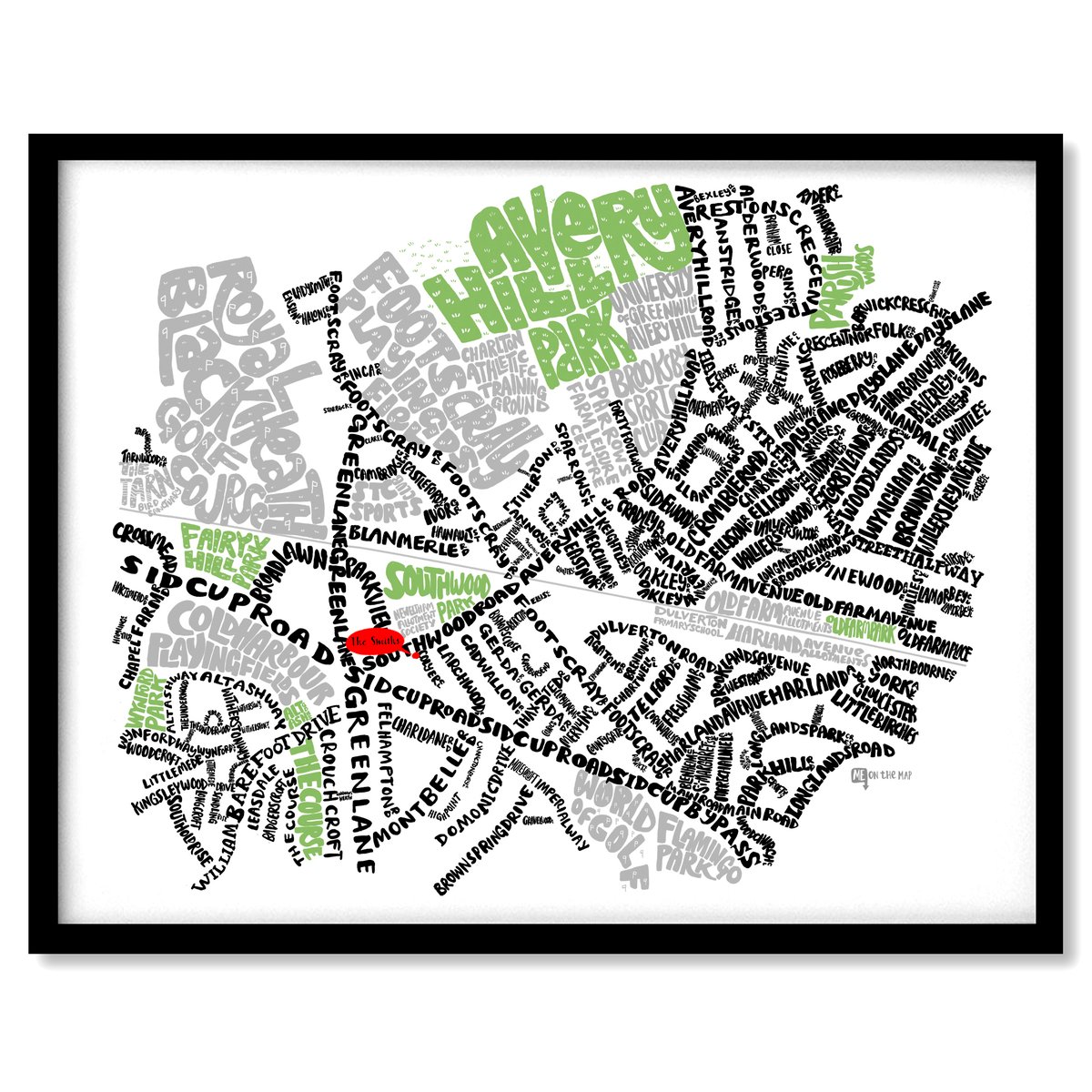 Image of New Eltham Typographic Map