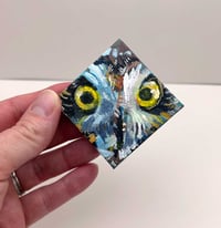 Image 3 of  Personal Space – Short-eared Owl tiny painting