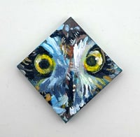 Image 1 of  Personal Space – Short-eared Owl tiny painting