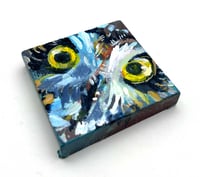 Image 2 of  Personal Space – Short-eared Owl tiny painting