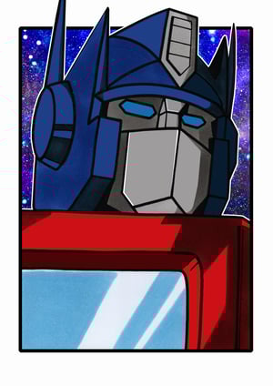 Transformers 'Generation One' A4 (12" x 8") Signed Print Set Comic Style Illustration