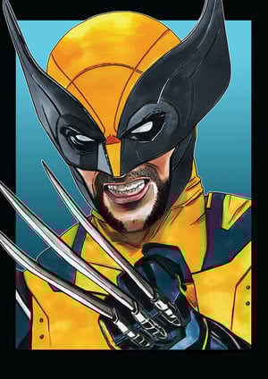 Marvel Team-Up A4 (12" x 8") Signed Print Set Comic Style Illustration