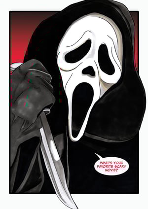 Horror Icons Team-Up A4 (12" x 8") Signed Print Set Comic Style Illustration