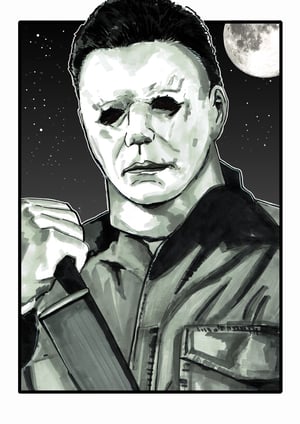 Horror Icons Team-Up A4 (12" x 8") Signed Print Set Comic Style Illustration
