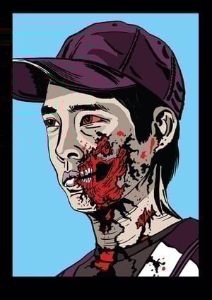 The Walking Dead More Zombies! A4 (12" x 8") Signed Print Set Comic Style Illustration