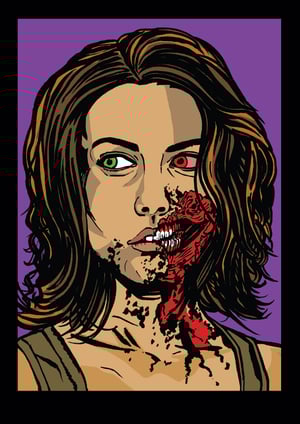 The Walking Dead More Zombies! A4 (12" x 8") Signed Print Set Comic Style Illustration