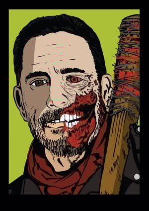 The Walking Dead More Zombies! A4 (12" x 8") Signed Print Set Comic Style Illustration