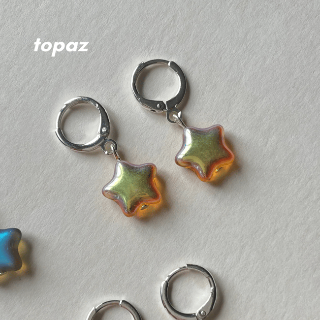 big star huggie hoop earrings
