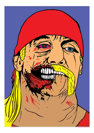 Wrestling Zombies! A4 (12" x 8") Signed Print Set Comic Style Illustration
