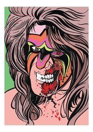 Wrestling Zombies! A4 (12" x 8") Signed Print Set Comic Style Illustration