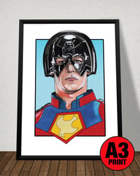 'Peacemaker' (Suicide Squad) A3 (16" x 12") Signed Print Comic Style Illustration