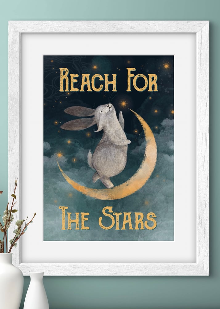 Image of Reach For The Stars Words Print