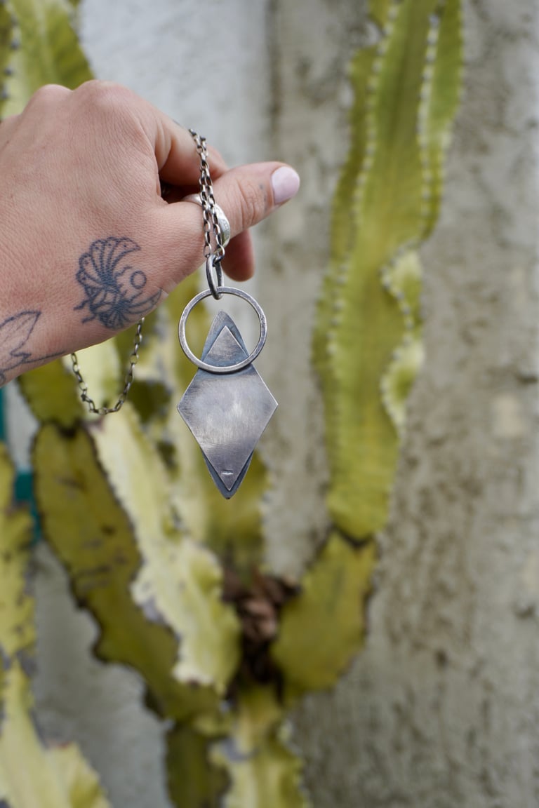 Seraphinite & Pyrite pendant Image 2