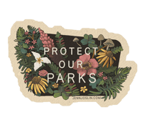 Image 1 of PROTECT OUR PARKS (Floral Edition) Sticker