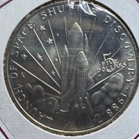 Image 3 of USA 1988 Marshall Island 5 Dollar - Space Shuttle Discovery