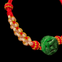 Image 4 of Premium Cherry Blossom Jade/ Tigers Eye Energy Bracelet Red