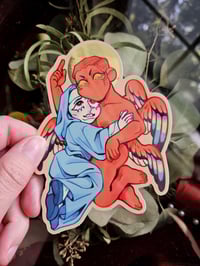 Sapphic Angel & Nun - Foil sticker