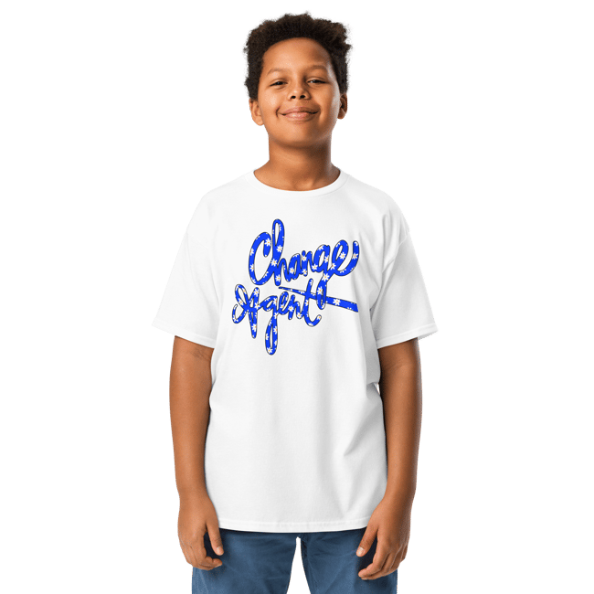 Youth Blue Floral classic tee