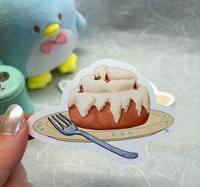 Image 1 of Cinnamon Bun with Icing Vinyl Sticker