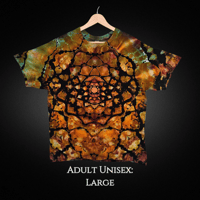 Image 1 of Ice Dyed Mandala Pattern (Lrg) Adult T-shirt