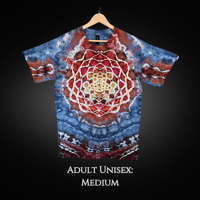 Image 1 of Ice Dyed Mandala Pattern (Med) Adult T-shirt