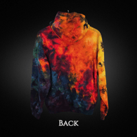 Image 2 of Ice Dyed Rainbow Scrunch Pattern (Med) Adult Hoodie