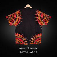 Image 2 of Ice Dyed Quadruple Fanfold Pattern (XL) Adult T-shirt