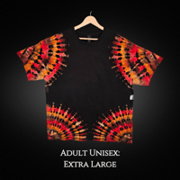 Image 1 of Ice Dyed Quadruple Fanfold Pattern (XL) Adult T-shirt