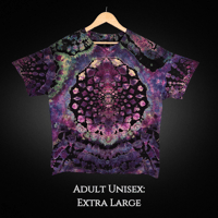 Image 1 of Ice Dyed Mandala Adult (Extra Large) Unisex T-shirt