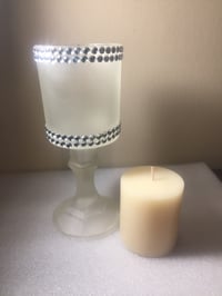 Image 2 of candle Holder w/gems trim