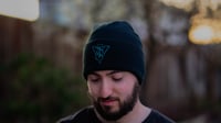 Image 3 of SWEPT TO SEA EMBLEM BEANIE - TEAL