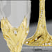 Image of Golden Leaf Champagne and Cake Cutting Set