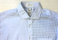 Image 2 of Bedwin & the Heartbreakers multifabric button down shirt, size 3, fits M