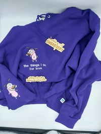 Image 2 of Custom cartoon dog themed sweatshirt