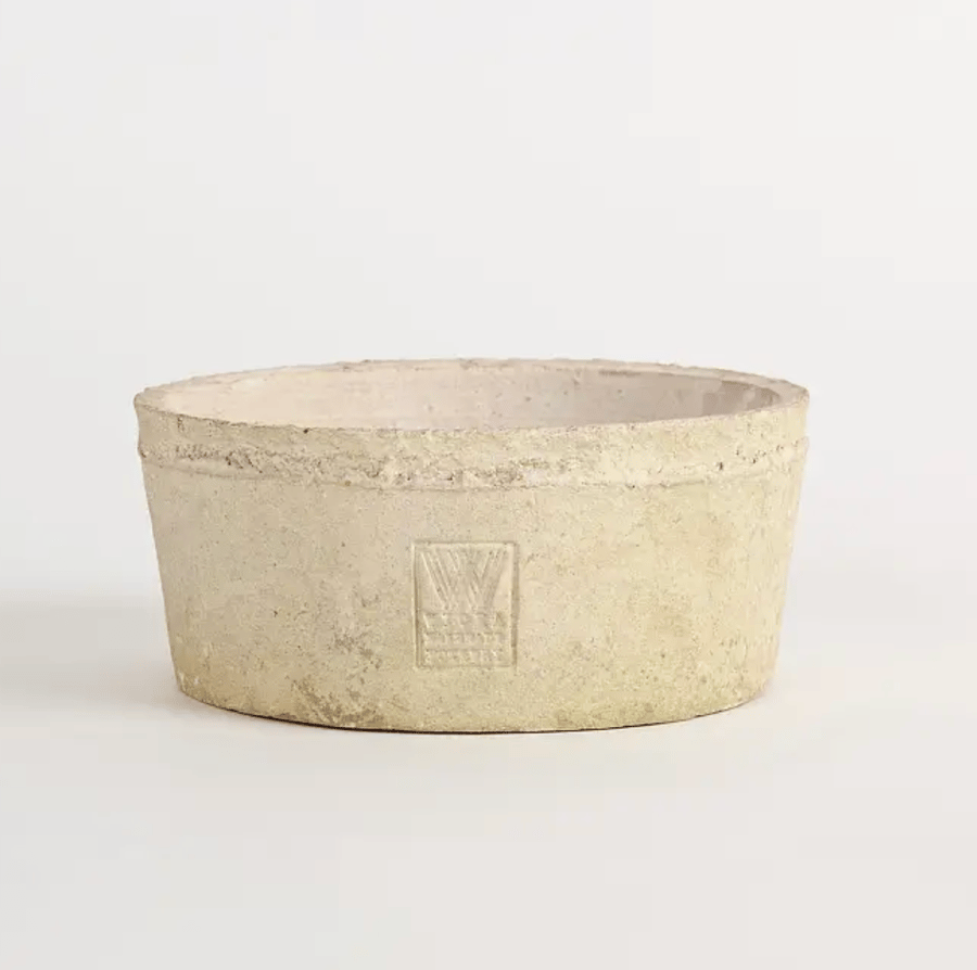 Image of Low Bowl Terracotta Planter Whitestone