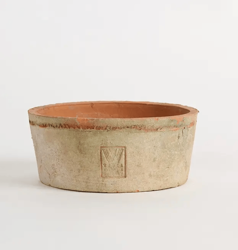 Image of Low Cylinder Terracotta Planter Bowl Redstone