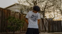 Image 3 of SWEPT TO SEA LOGO TEE - WHITE