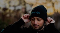 Image 4 of SWEPT TO SEA LOGO BEANIE - TEAL