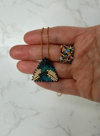 Image 1 of Triangle Flat Blue Gold