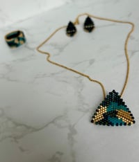 Image 2 of Triangle Flat Blue Gold