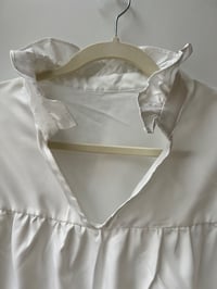 Image 3 of White Puff Sleeve Blouse with Ruffled Collar