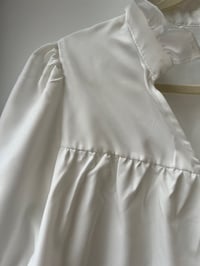 Image 4 of White Puff Sleeve Blouse with Ruffled Collar