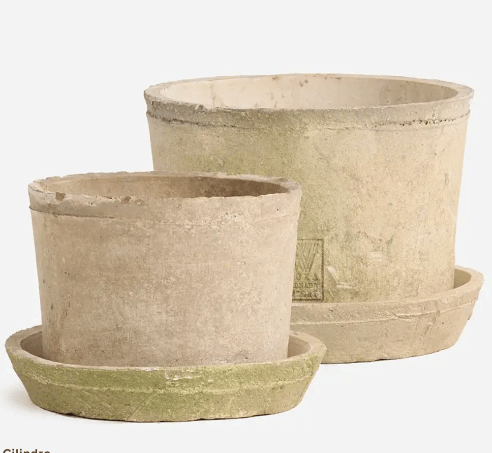 Image of Cyliner Terracotta Pot Whitestone 