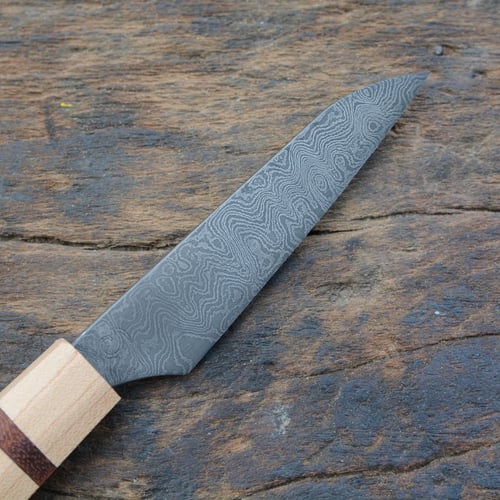 Image of Damascus 80mm paring knife