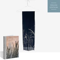 Image 1 of 'The Art of Susan Unger' book + Grasses on navy chiffon foulard (223)