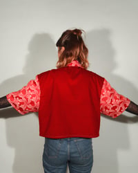 Image 2 of Blouse rouge velours vintage