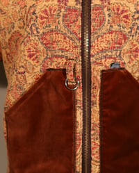 Image 2 of Blouse tapisserie et velours marron