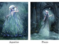 Aquarius or Pisces – A4 Fine Art Print