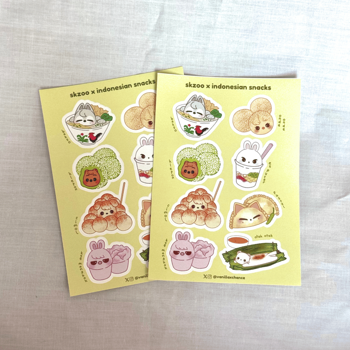 Image of SKZOO x Indonesian Snacks Sticker Sheet